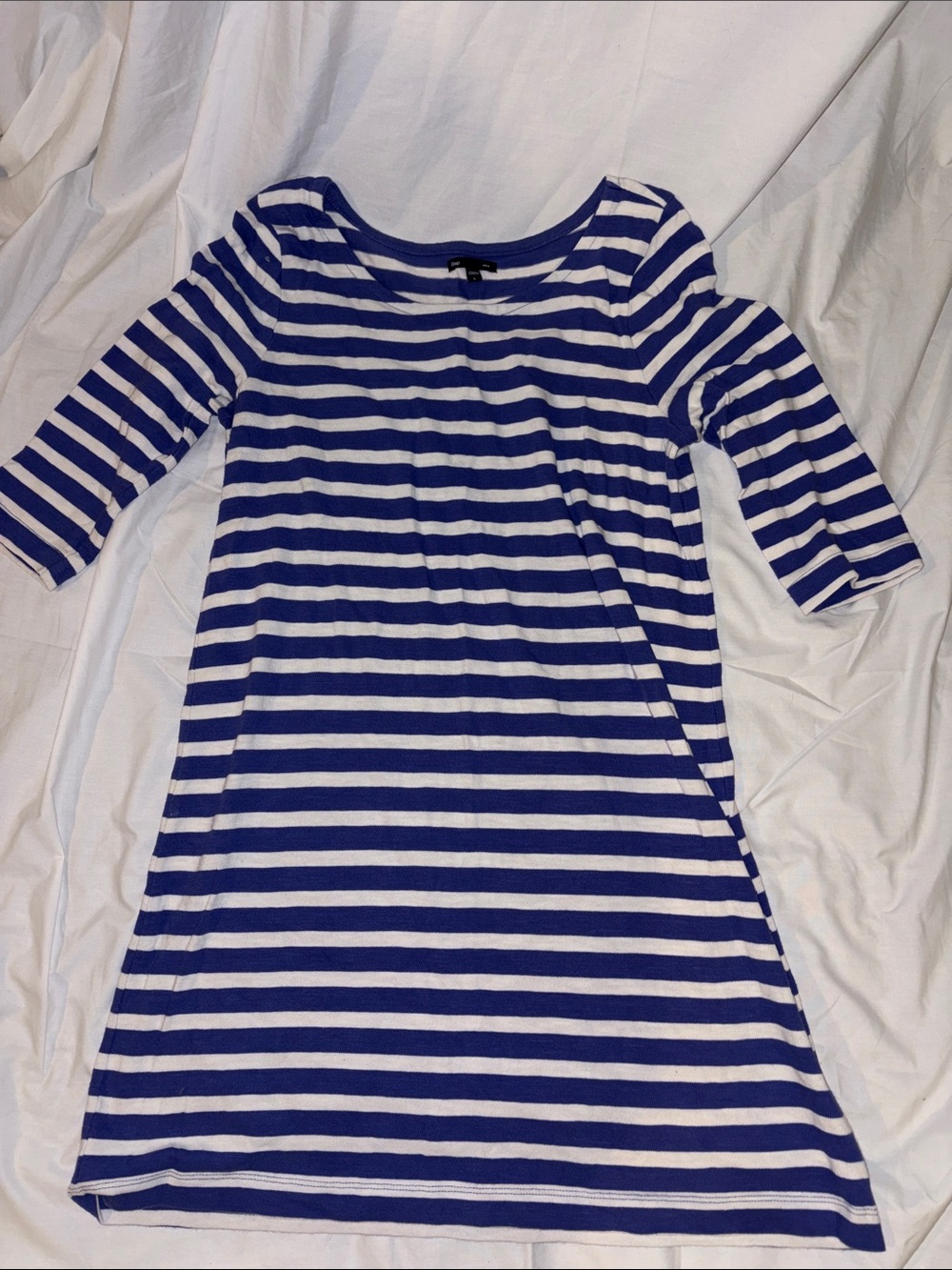 Old Navy Royal Blue & White Striped Scoop Neck Tunic